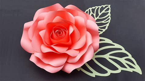 Colors Paper: DIY Paper Rose Tutorial with Template | Large Size Paper Roses