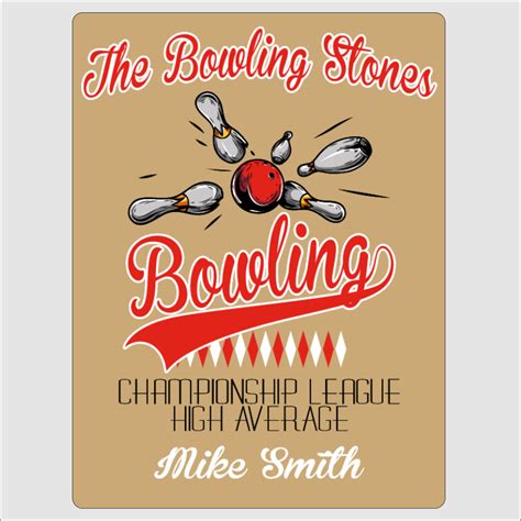 Personalised Bowling Award Plaque