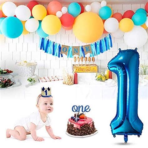 Festiko 1st Birthday Boy Decorations- Baby Boy First Birthday Decorations happy birthday Banner ...