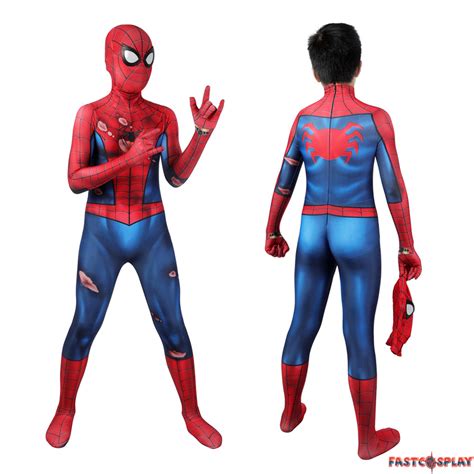 PS5 Marvel's Spider-Man Classic Damaged Suit Kids Jumpsuit