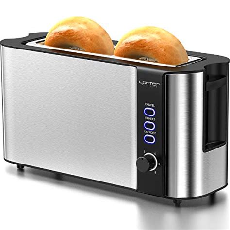 Lofter Long Slot Toaster, 2 Slice Toaster Best Rated Prime with Warming ...