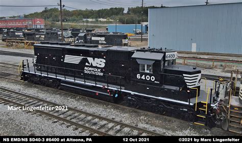 NS Diesel Locomotive Roster - EMD/NS SD40-3 Nos. 6400-6442