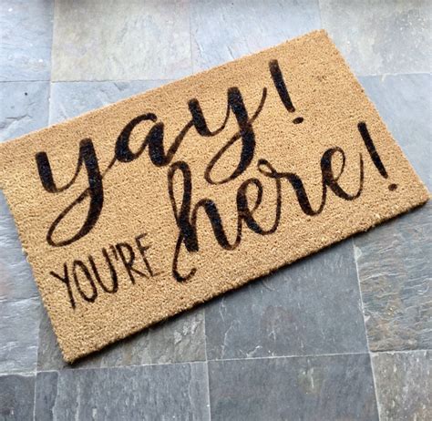 Welcome Mat, Hand-painted Coir Doormat | Door mat, Welcome mats, Coir ...