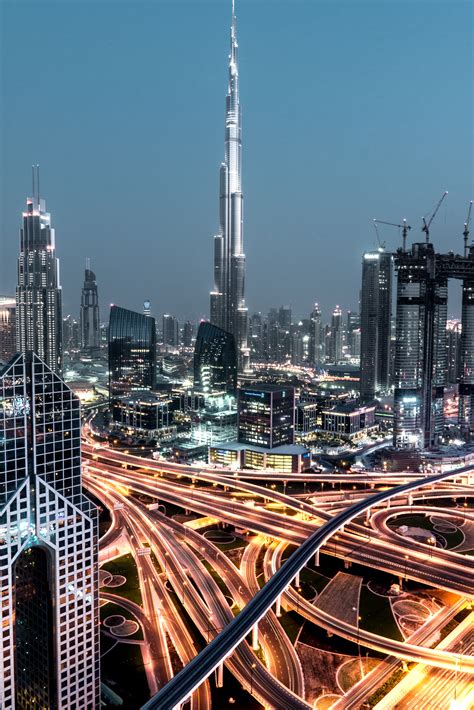 Road network view of Burj Khalifa and Dubai (Photo credit to Alex Azabache) : r/RoadPorn