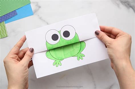 Frog Folding Surprise (Free Printable) - The Best Ideas for Kids