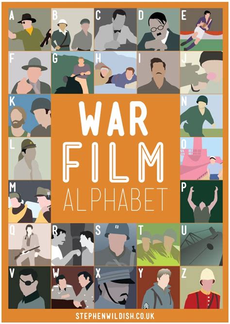 War Film Alphabet By Stephen Wildish