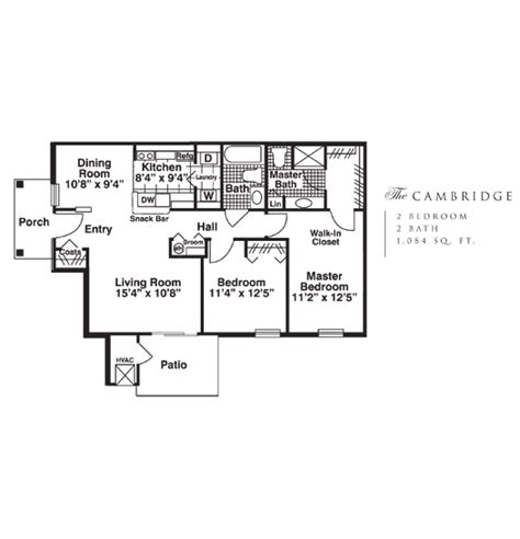 Fairways at Woodfield Apartments & Condos: Two Bedroom Floorplans