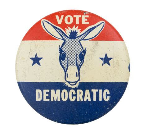 Vote Democratic Donkey — PO0904 | Busy Beaver Button Museum