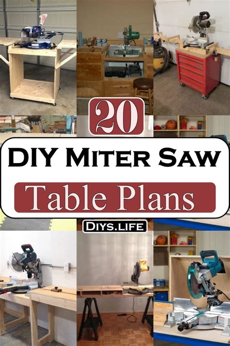 18 DIY Miter Saw Table Plans For Wood Workshop - DIYS