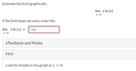 Solved Estimate the limit graphically. limx→0xln∣x∣ If the | Chegg.com