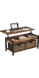 Amazon.com: Rolanstar Coffee Table with Storage Shelf, 31.5” Square Wood Coffee Table, 3-Tier ...