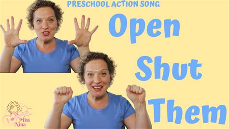 Open Shut Them | Preschool Movement Song for Kids | Movement songs for preschool, Preschool ...