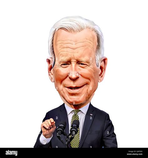 USA president Joe Biden, caricature face, drawing Stock Photo - Alamy