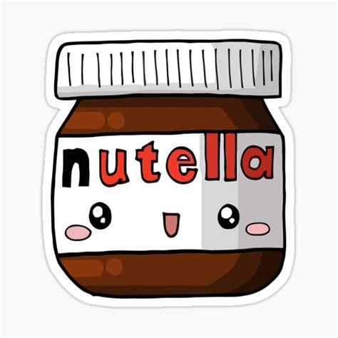 "Kawaii Nutella Jar" Sticker for Sale by MarRodG | Redbubble