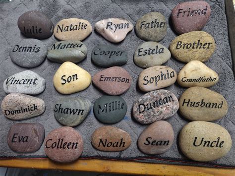 10in Names Hope Inspirational Stones Garden River Rocks Kids - Etsy