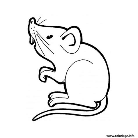 Coloriage souris a l ecole - JeColorie.com