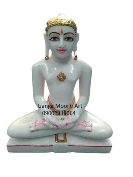Multicolor Marble Jain Mahaveer Statue, Packaging Type: Wooden Packing, Size/Dimension: 10-72 ...