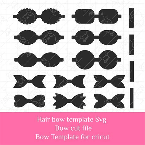 Hair Bow Template Svg | Bow Cut File|Bow Template for Cricut – MasterBundles