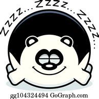 590 Cartoon Panda Sleeping Clip Art | Royalty Free - GoGraph