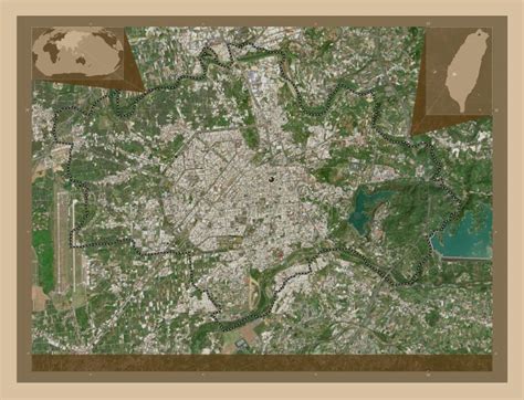 Chiayi City, Taiwan. Low-res Satellite. Capital Stock Illustration - Illustration of geography ...