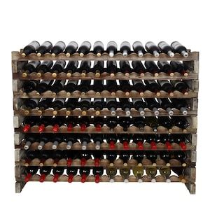 Wooden Stackable Wine Storage Rack, 12 Bottles Across - Etsy