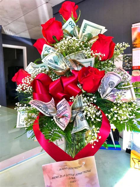 Birthday Money Flower Bouquet 10/18/17 LA ️ #flowers #money #roses ...