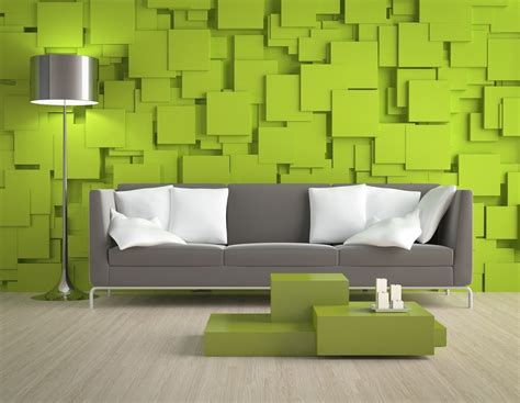 Living Green Colour Wall Paint Design