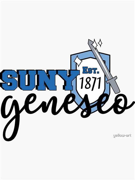 "SUNY GENESEO" Sticker for Sale by yellow-art | Redbubble