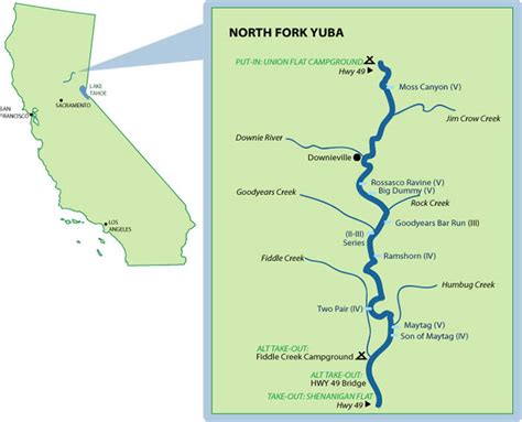 North Fork Yuba River Mile-By-Mile Map