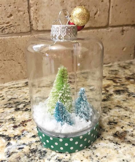 DIY Mini Snow Globe Ornaments (No Glycerin Required!) - Organize by Dreams