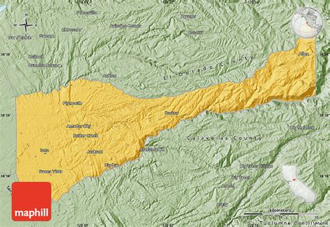 Savanna Style Map of Amador County