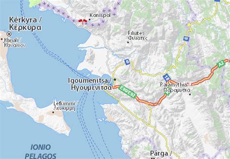 MICHELIN Igoumenítsa map - ViaMichelin