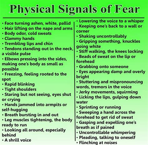 Image result for physical reaction to fear | Book writing tips, Writing words, Writing tips