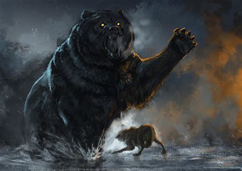 Bear Fight by waltwoor on DeviantArt