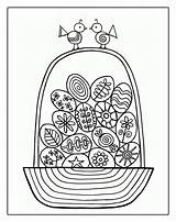 Easter Basket Coloring Pages – Free sketch template