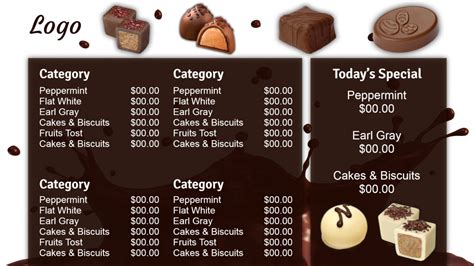 Editable Brown Bakery Menu Template PDF Example | Minasinternational