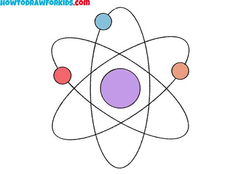 How to Draw an Atom - Easy Drawing Tutorial For Kids