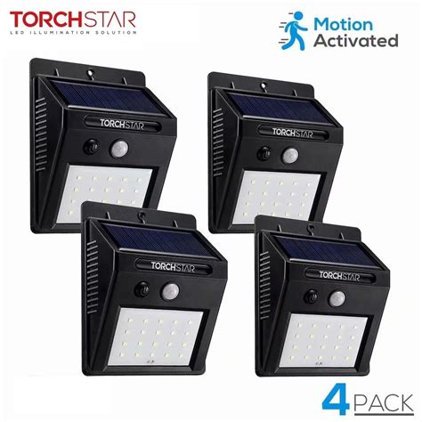 Buy TorchStar Led Solar Motion Sensor Lights, Wireless Outdoor Wall ...