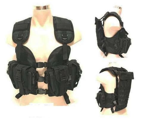 Tactical Molle US Navy Seal Modular Load Assault Vest SWAT Airsoft Load Bearing Carrier Vest ...