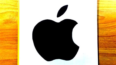 How to draw an apple logo step by step, for beginners. - YouTube