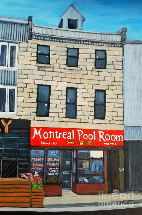 Montreal Pool Room Painting by Reb Frost - Fine Art America