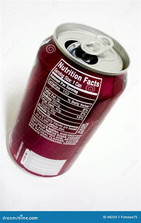 Soda Nutrition facts stock photo. Image of sodium, health - 48234