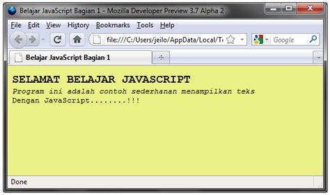 Belajar Java Script da Kumpulan script ~ gOOGLinG...