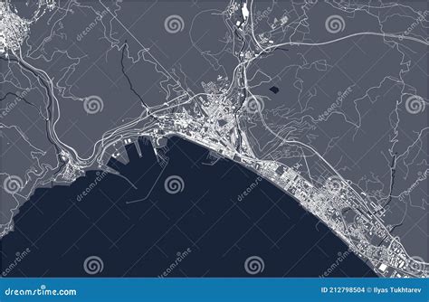 Map of the City of Salerno, Italy Stock Vector - Illustration of campania, quarter: 212798504