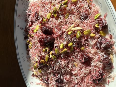 Pomegranate Molasses Cherry Rice (Albaloo Polo with a Twist) – The ...