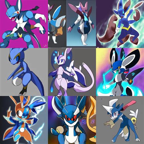 a fusion between the pokemon lucario and the pokemon | Stable Diffusion | OpenArt