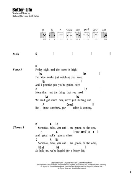 Better Life by Keith Urban - Guitar Chords/Lyrics - Guitar Instructor