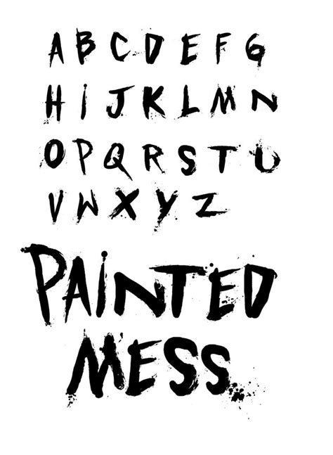 Painted Mess fonts by DavidPaul1970 on DeviantArt | Edgy fonts, Lettering alphabet fonts ...