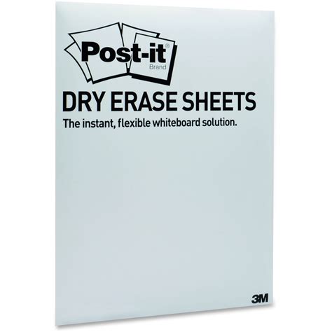 Post-it Self-Stick Dry Erase Sheets, 11 in x 15.37 in, White, 15 / Pack ...