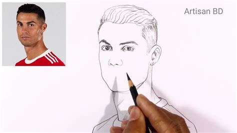 Drawing of Sketch Easy Cristiano Ronaldo | how to Draw Cr7 Football ...